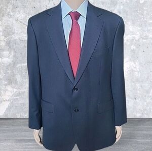 Brooks Brothers 346 Sport Coat Blazer Men 43R Blue Striped Wool Classic Jacket